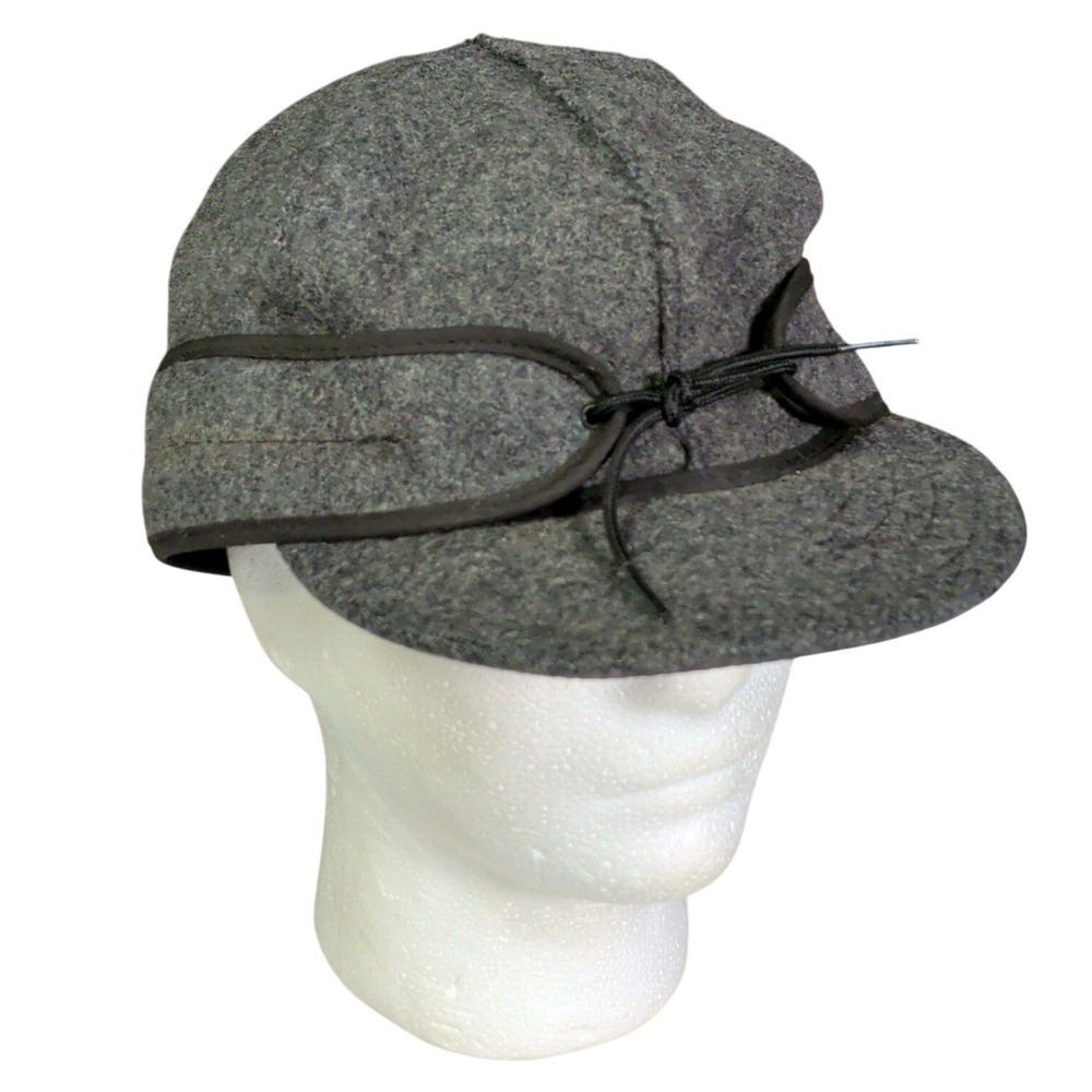 Stormy Kromer Original Kromer Cap Mens Size 7 3/8 Wool Hat Ear Flap Gray